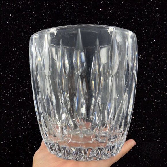 Marquis by Waterford Rainfall Crystal Ice Bucket Clear Thick Glass Vintage - Picture 8 of 13